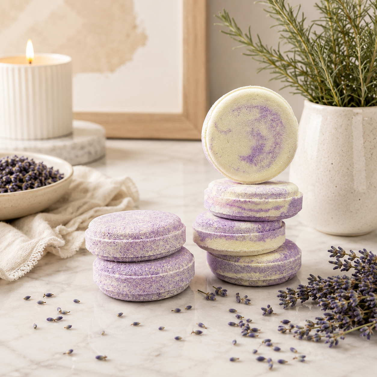 Lavender and Rosemary 3-Pack Bath Bomb