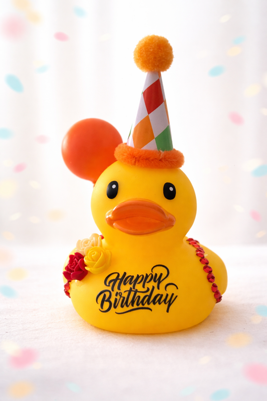 Bling Birthday Duck, 3inch