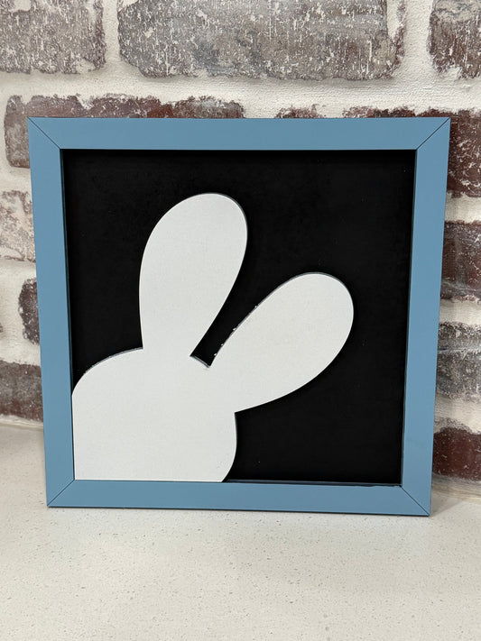 blue peeping bunny