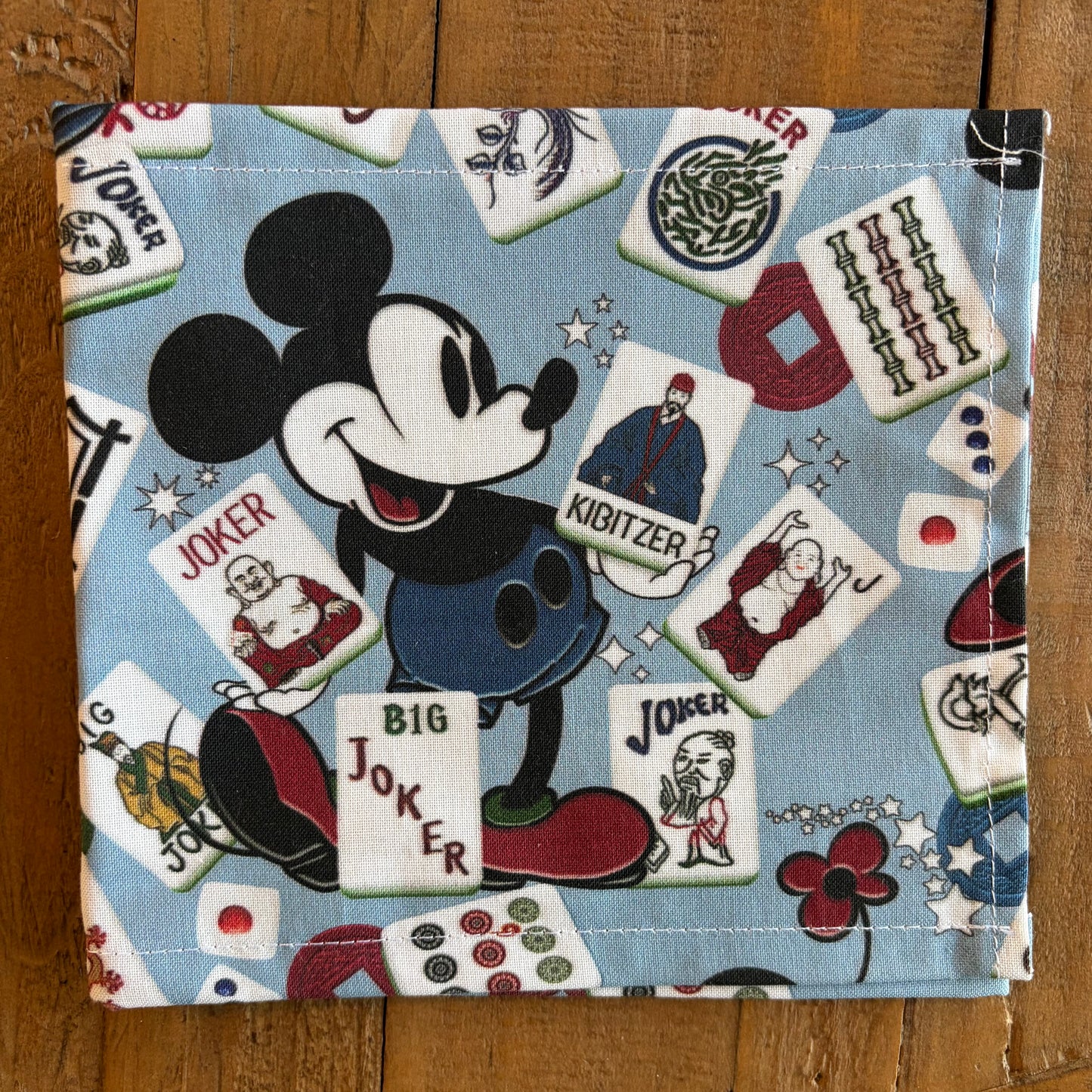 Mickey Mouse Blue  Ms Mah Jongg Mahjong Card Cover, Large