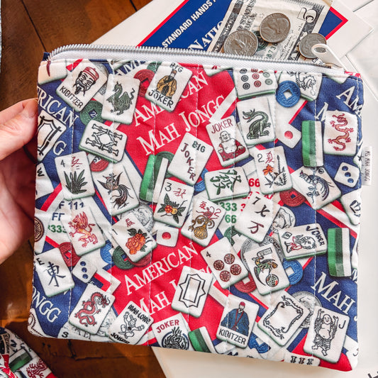 American Mah Jongg Ms Mah Jongg Zippered Pouch , Large