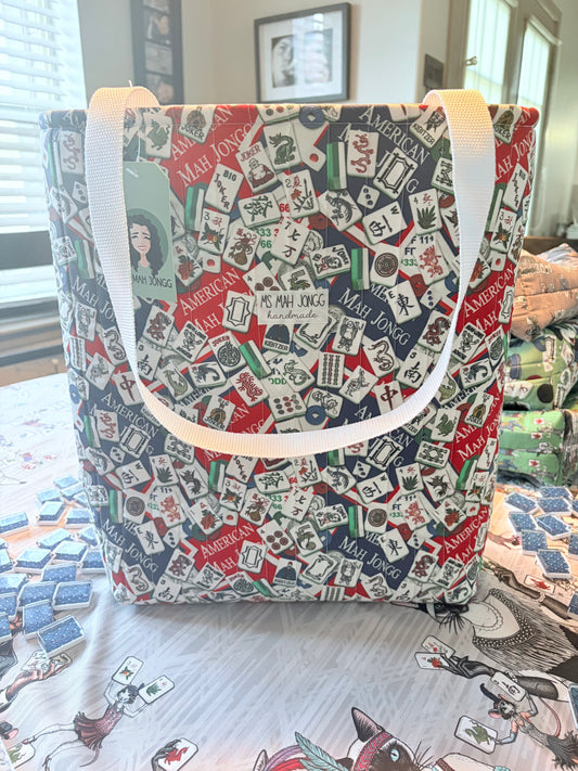 American Mah Jongg Ms Mah Jongg Quilted Mahjong Tote Bag, Large