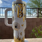 BLOW ME TUMBLER WHITE AND GOLD