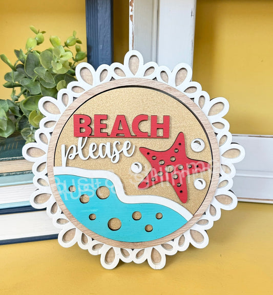 Beach Please Int Round, 4.5"