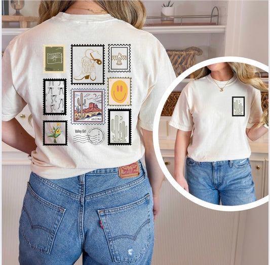 XL AZ valley girl postage tee CC