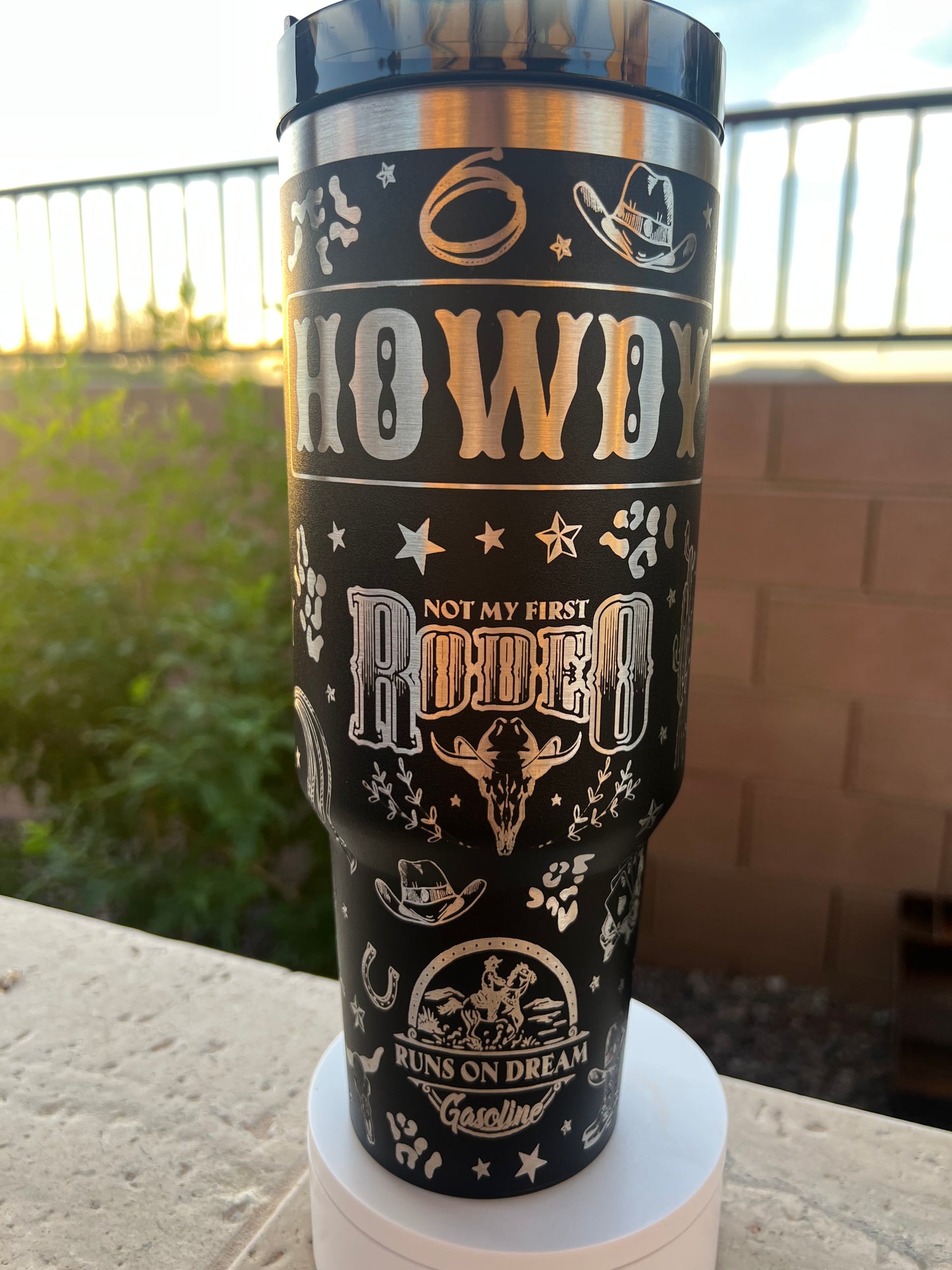 howdy rodeo black and gold