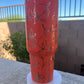 orange floral tumbler