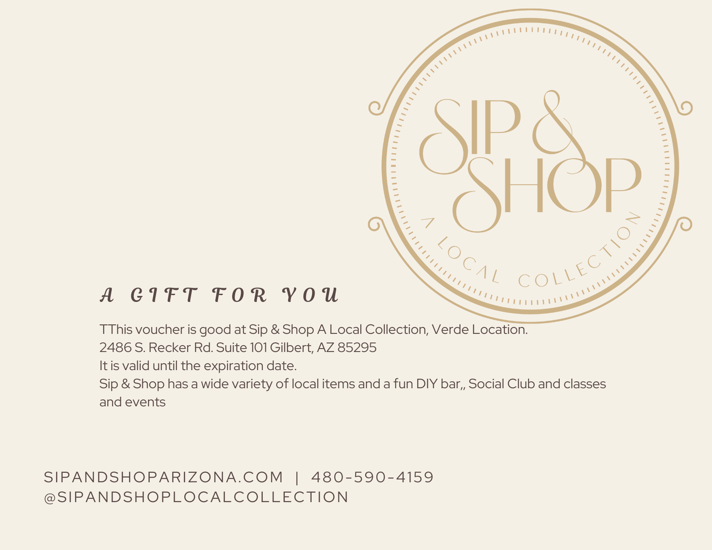Gift Card - Sip and Shop AZ