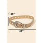 Rhinestone Buckle Grommet Belt
