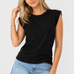 TERRY RIB SIDE RUCHED MUSCLE TOP FWMT3675