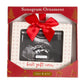 Baby Holiday Sonogram Ornament, Best Gift Ever, Red & Cream