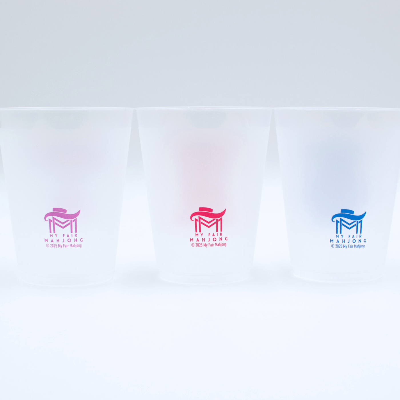 Mahjong Frosted Cups  |  10 Different Designs in Every Pack