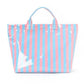 Large Striped Vinyl Tote Bags | 40P595