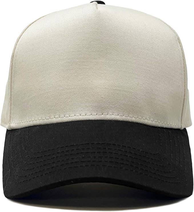 Kids/Baby Two Tone Vintage Cap - Black/Beige