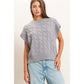 Cable Knit Cap Sleeve Sweater