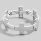 Metallic Cross Link Bracelet