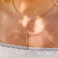 18K Gold PVD Stainless Steel Lariat Necklace Lip Chain
