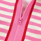 66Spring 2026 Striped Quarter-Zip Sleeveless Top & Skort Set