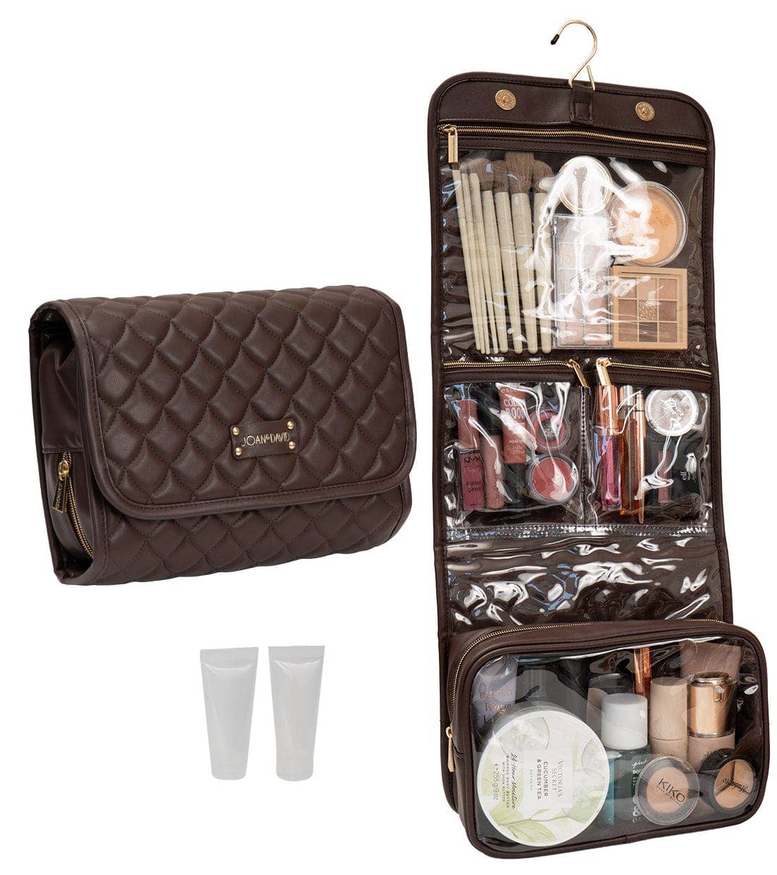 Joan & David The Teardrop Quilted Roll Hanging Toiletry Bag