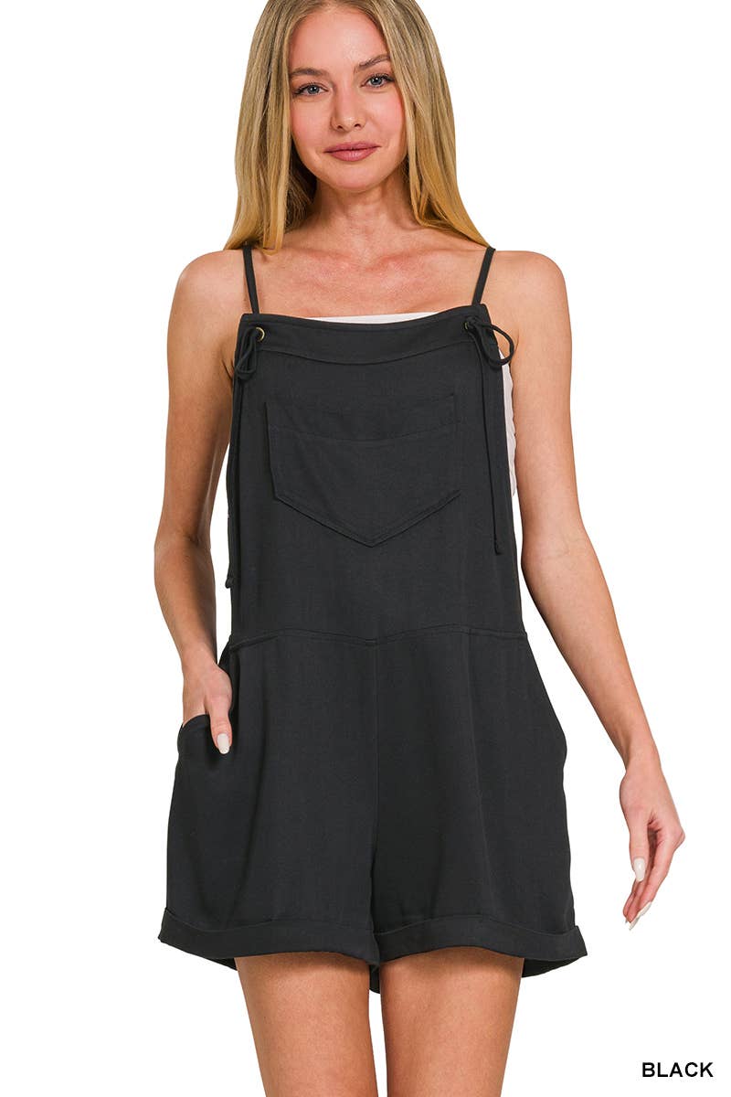 SI-26568 Knot Strap Romper w/ pockets