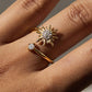 18K STAINLESS STEEL TARNISH FREE FLOWER RING | 40R139