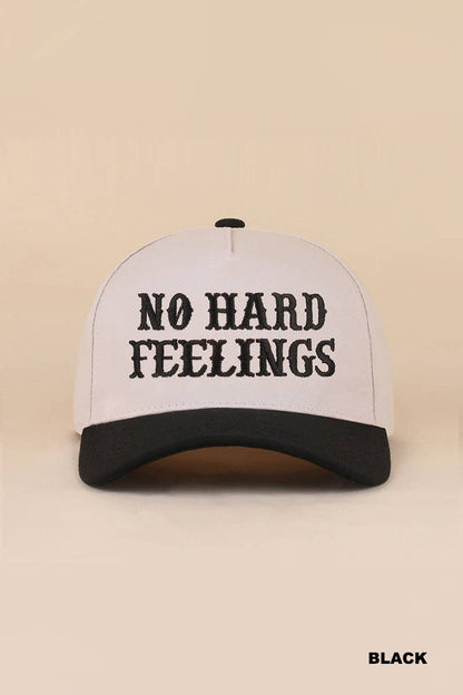 No Hard Feelings Two Tone Canvas Cotton Cap