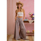 WOMEN SMOCKED WAIST WIDE LEG PULL ON PANTS