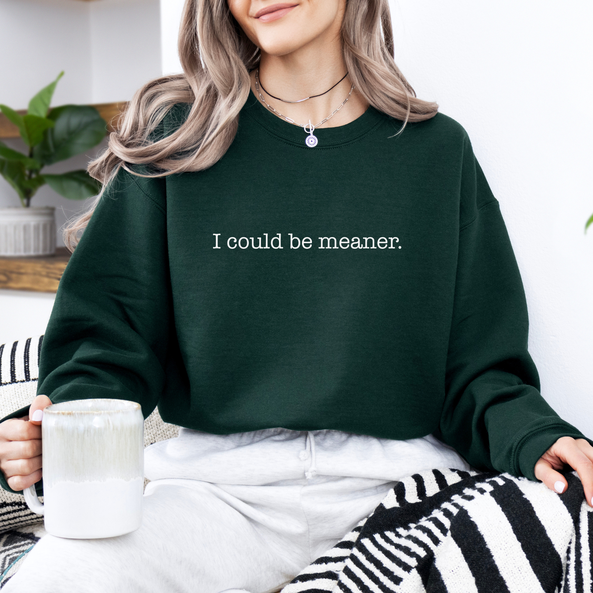 I Could Be Meaner Sweatshirt | Funny Sarcastic Crewneck