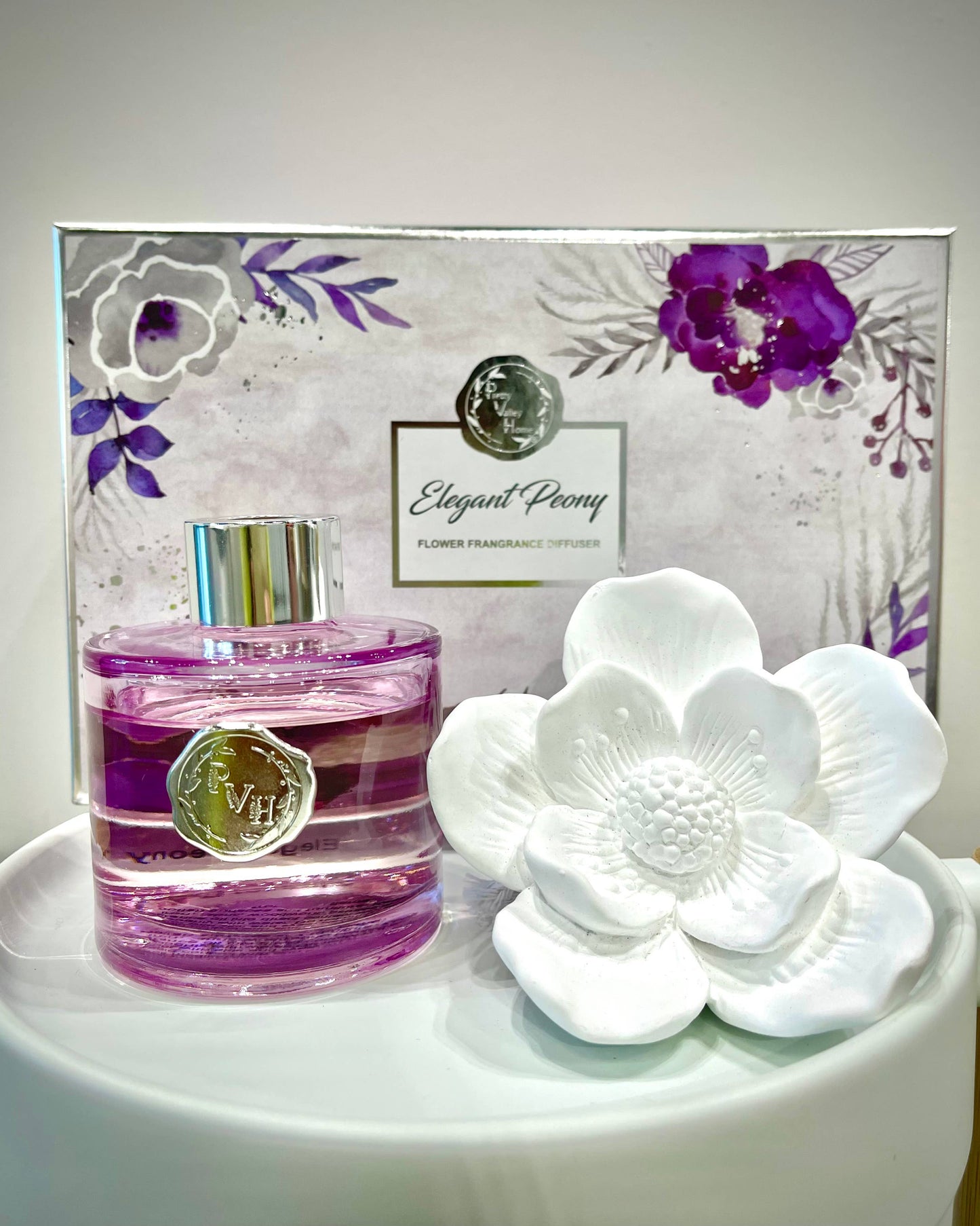 Magnolia Flower Diffuser Gift Set - Elegant Peony