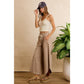 FRENCH TERRY OUT SEAM DETAIL TULIP HEM PANTS