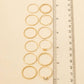 Assorted Ten Piece Metallic Ring Set
