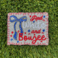 Trendy Red, white and Boujee Glitter Patch