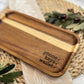 Phone Keys Wallet Acacia Wood Engraved Catch All Tray