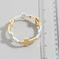 Metallic Cross Link Bracelet