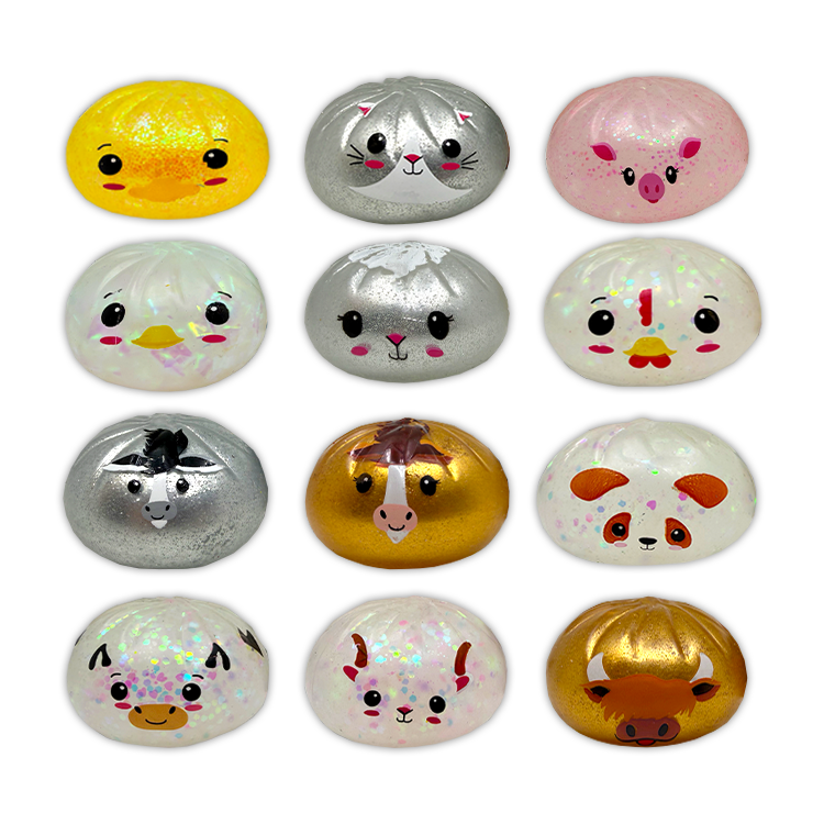 Fun Doh Farm Barnyard Squishy Dumpling Toy - 12/Display