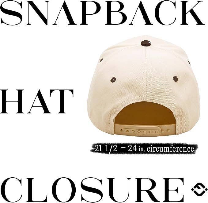 Two Tone Vintage Snapback Hat - Polka Dots - Brown/Beige