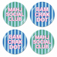 8" Mahjong Social Shatterproof Plates (Set of 4 Plates)
