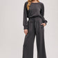 WIDE NECK OFF THE SHOULDER KNIT JUMPSUIT