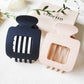 Matte Neutral Square Shaped Flat Hair Claw Clips