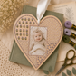 Lavender Heart Photo Frame DIY Wood Embroidery Kit