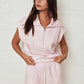 Gingham Zip Up Top Short Set