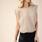 Round Neck Pleated Top