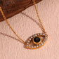 Eye of Protection (Evil Eye) CZ Necklace - 18K Gold Plated, Waterproof