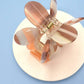 FLOWER STRIPE CELLULOSE HAIR CLAW CLIPS | 40H609