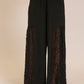 Wide Leg Lace Panel Pants