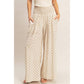 Polka Dot Elastic Wide-Leg Pants