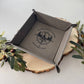 Engraved Leather Catchall Tray