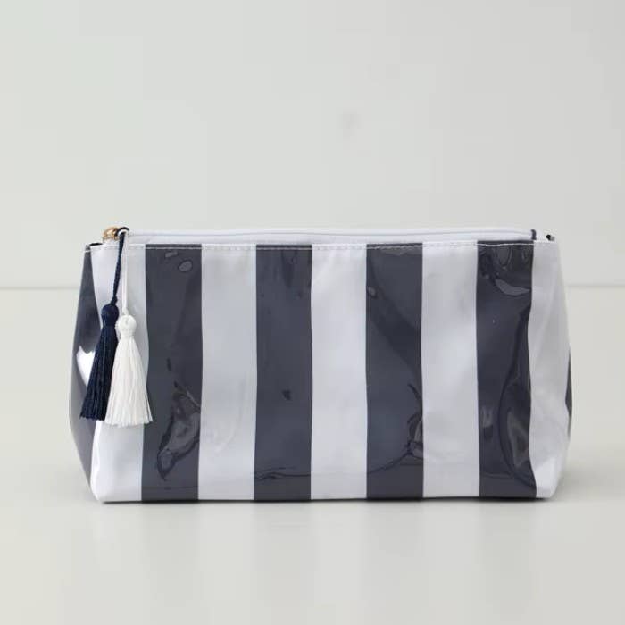 TRAVEL STRIPE COSMETIC MAKEUP POUCH BAG | 40P594