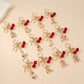 Bubble Letter Monogram&Bow Cherry Key Chain|40KC176-12 Pack