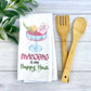 Mahjong Happy Hour Towel, Cocktail Tile Game Decor Hostess
